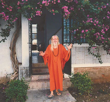 Mahendranath at the door.